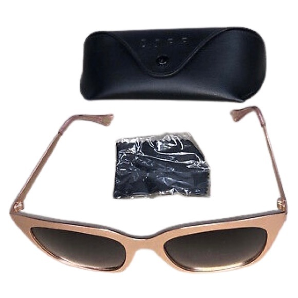 Diff Eyewear Accessories Diff Ella Sunglasses Rose Gold Frame Brown